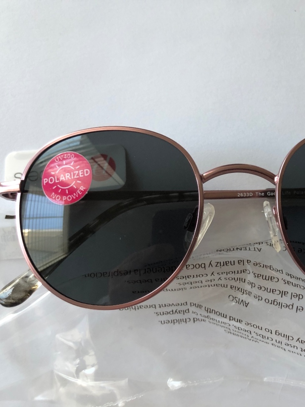 New Peepers Rose Gold The Good Life Round Reading Sunglasses